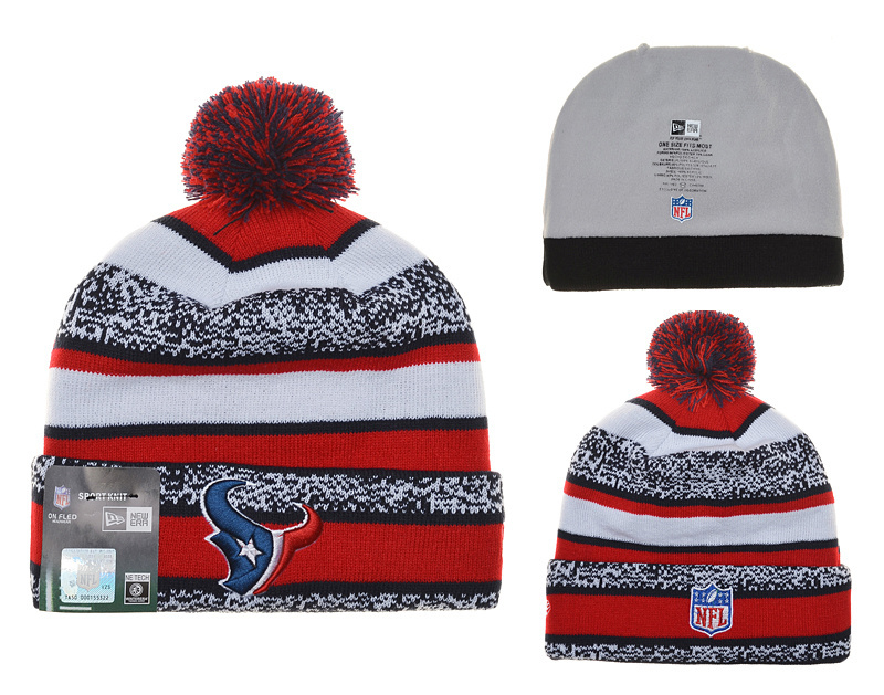 Texans Fresh Logo Red With Pom Knit Hat YD