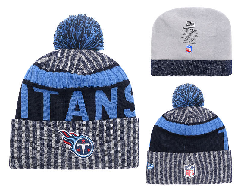 Titans Team Logo Blue Knit Hat YD
