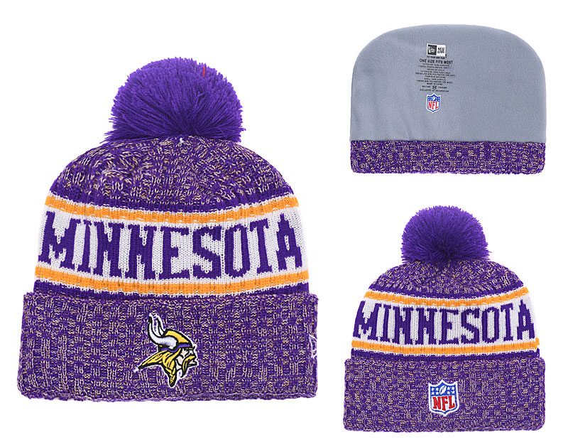 Vikings Fresh Logo Purple Knit Hat YD