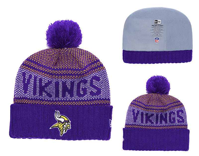 Vikings Team Logo Purple Knit Hat YD
