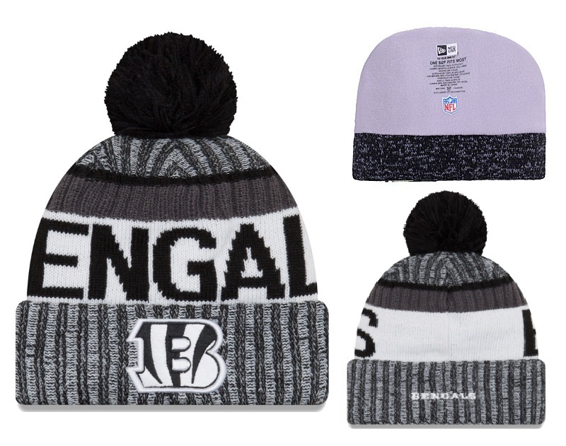 Bengals Fresh Logo Gray Winter Knit Hat YD