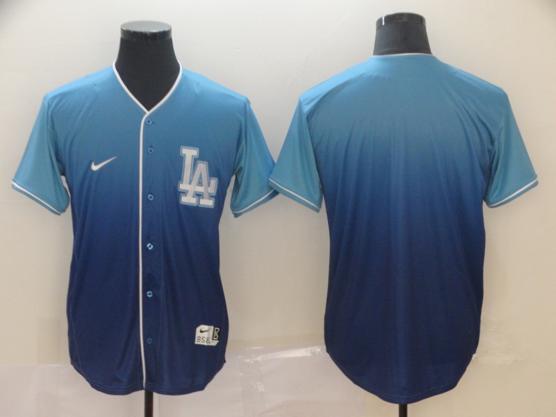 Dodgers Blank Blue Drift Fashion Jersey - Click Image to Close