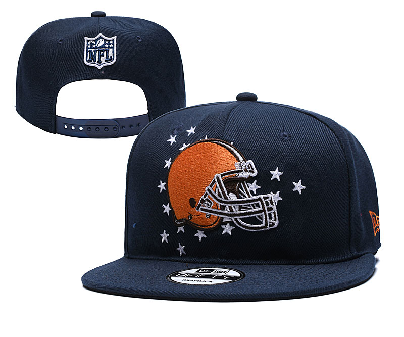 Browns Team Logo Navy Adjustable Hat YD - Click Image to Close