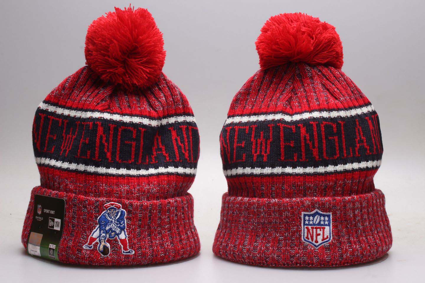 Patriots Retro Red Knit Hat YP - Click Image to Close