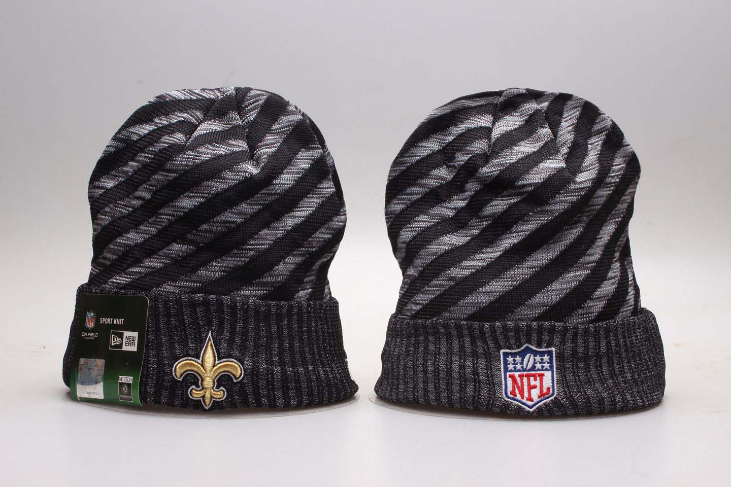 Saints Fresh Logo Stripe Cuffed Knit Hat YP