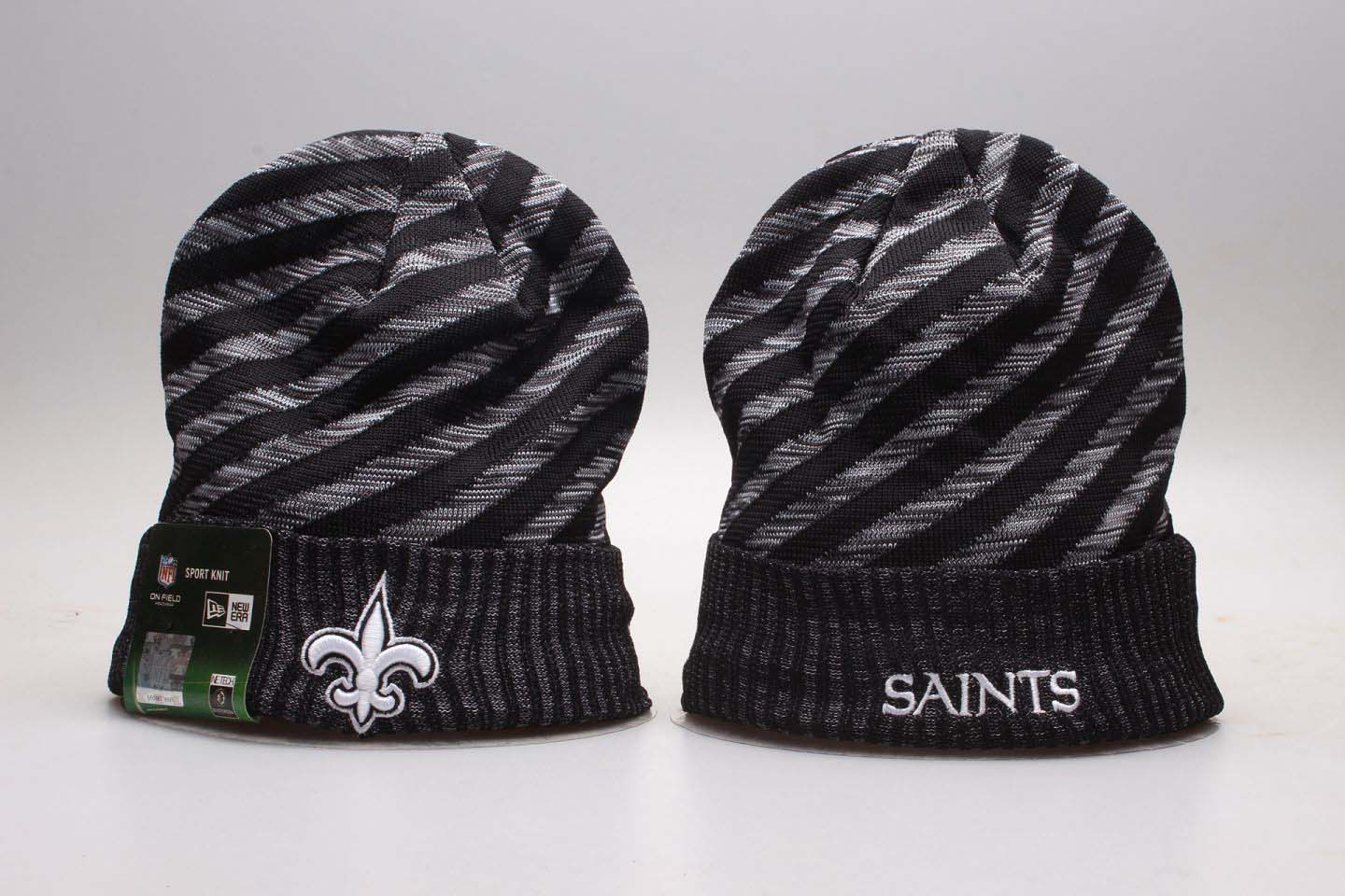 Saints Team Logo Stripe Cuffed Knit Hat YP