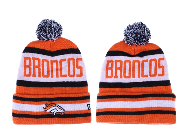 Broncos Fresh Logo Orange Black Knit Hat LX
