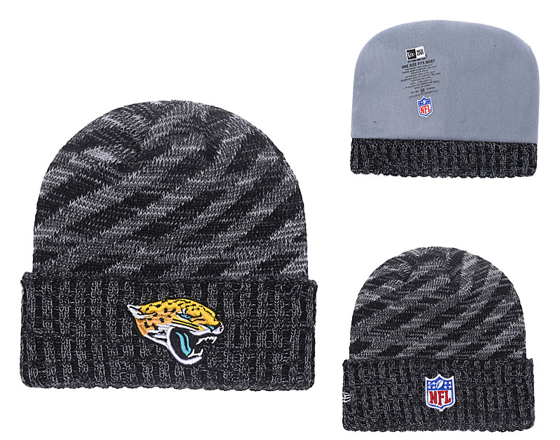 Jaguars Black 2018 NFL Sideline Cold Weather Cuffed Knit Hat YD