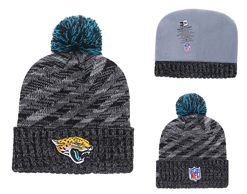 Jaguars Black 2018 NFL Sideline Cold Weather Pom Knit Hat YD - Click Image to Close