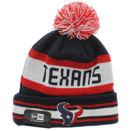 Texans Team Logo Cuffed Pom Knit Hat LX