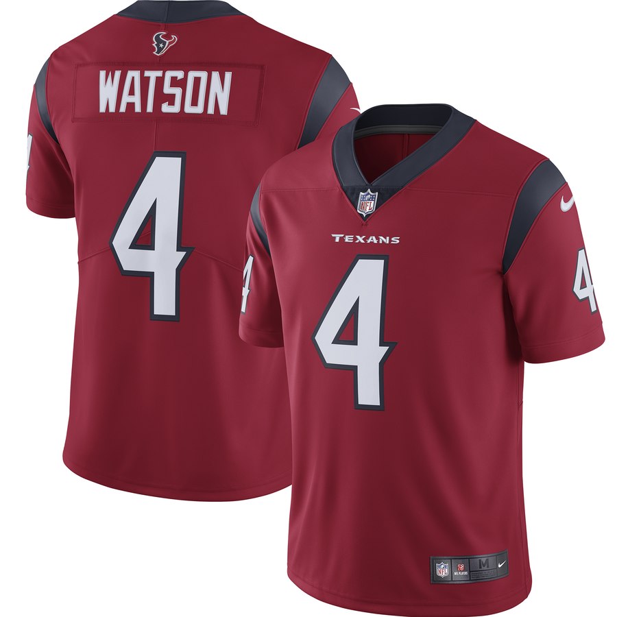 Nike Texans 4 Deshaun Watson Red Youth New 2019 Vapor Untouchable Limited Jersey - Click Image to Close