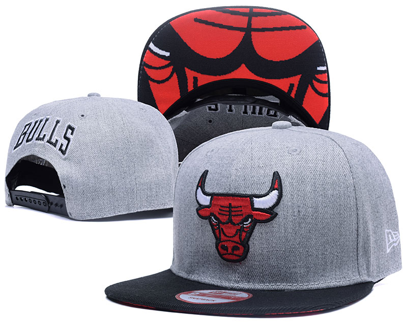 Bulls Fresh Logo Gray Black Adjustable Hat TX