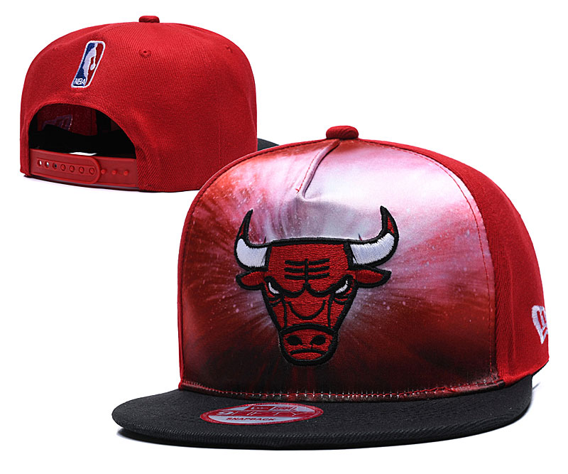 Bulls Galaxy Team Logo Red Adjustable Hat TX