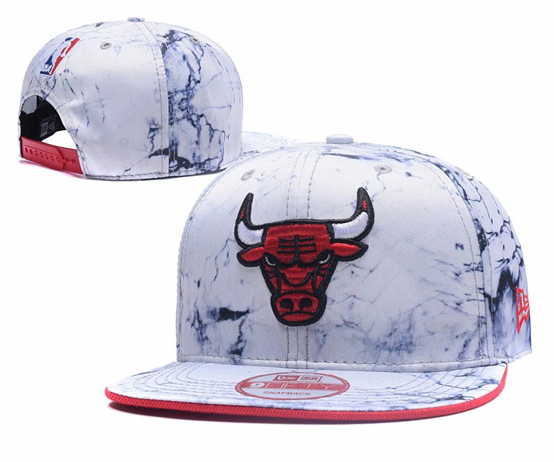 Bulls Team Logo Marble Pattern Adjustable Hat TX
