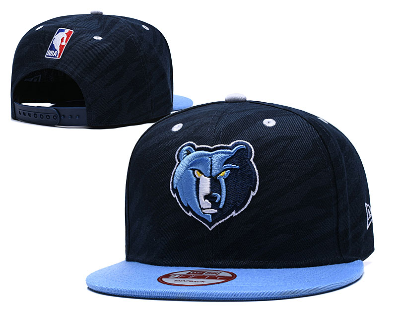 Grizzlies Fresh Logo Black Blue Adjustable Hat TX