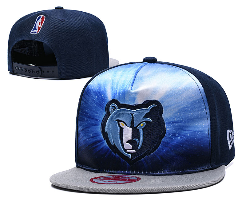 Grizzlies Galaxy Team Logo Blue Adjustable Hat TX