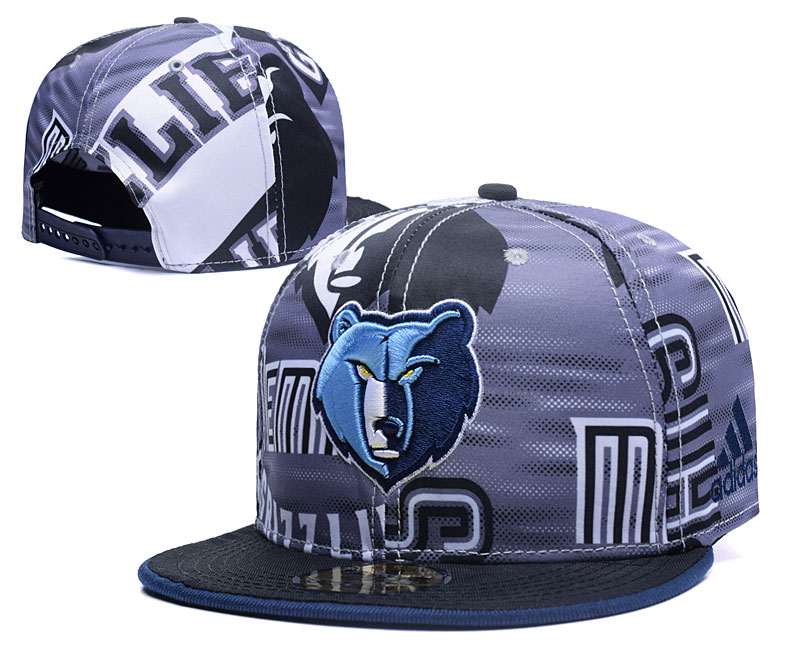 Grizzlies Team Logo Gray Fashion Adjustable Hat TX