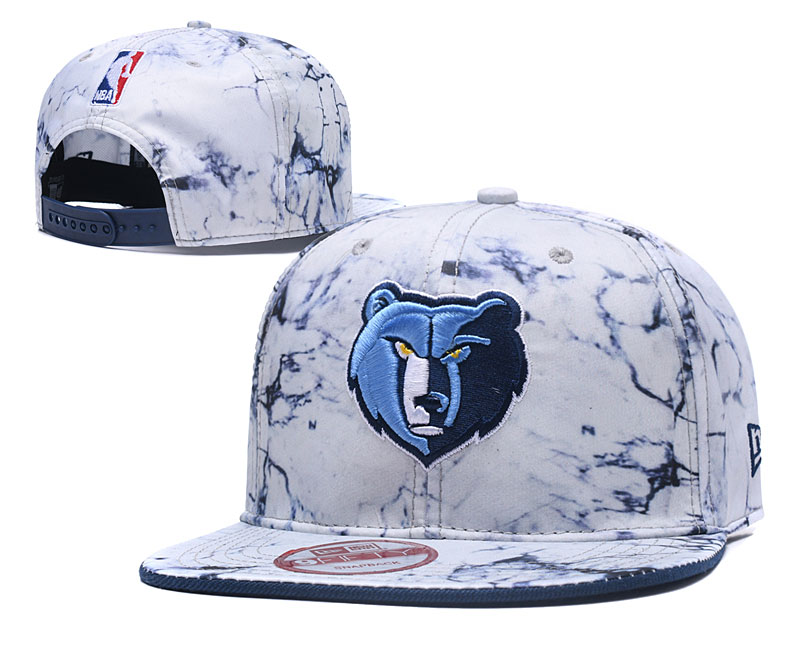 Grizzlies Team Logo Marble Pattern Adjustable Hat TX - Click Image to Close