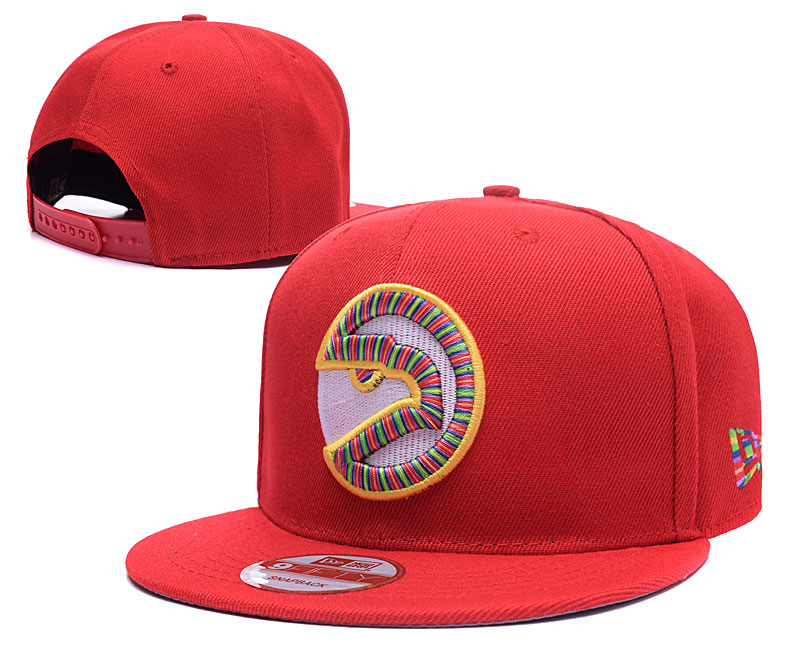 Hawks Team Logo All Red Adjustable Hat TX