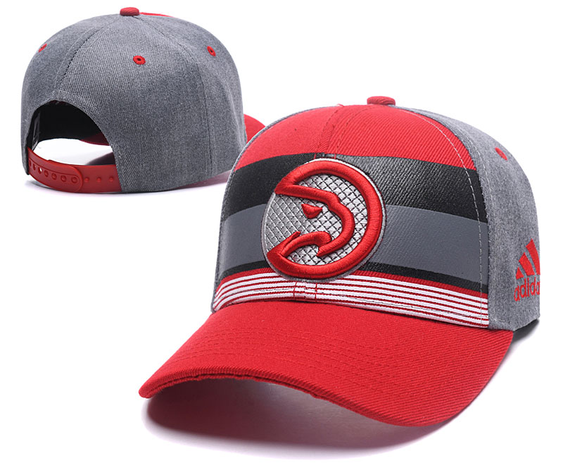 Hawks Team Logo Red Stripe Adjustable Hat TX