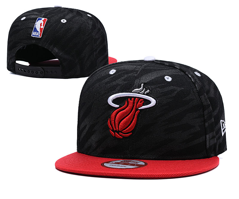 Heat Team Logo Black Red Adjustable Hat TX
