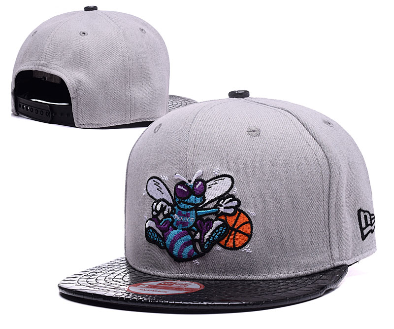 Hornets Team Logo Gray Adjustable Hat TX