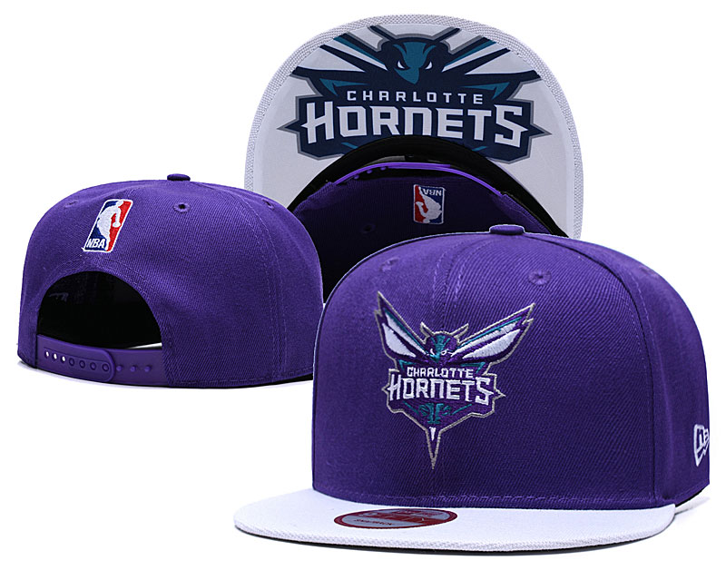 Hornets Team Logo Purple Adjustable Hat TX