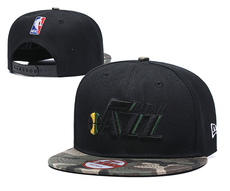 Jazz Team Logo Black Adjustable Hat TX