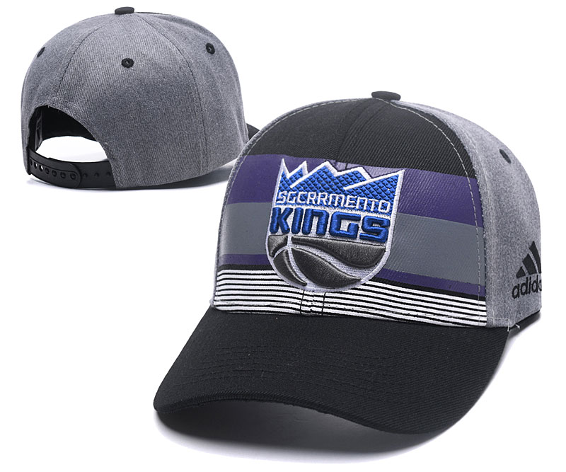 Kings Team Logo Gray Stripe Adjustable Hat TX