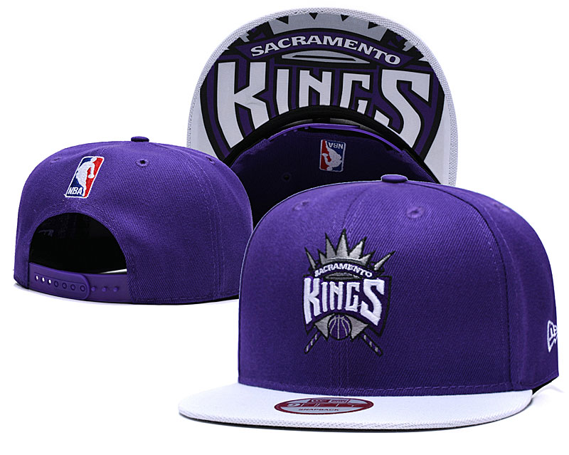 Kings Team Logo Purple White Adjustable Hat TX