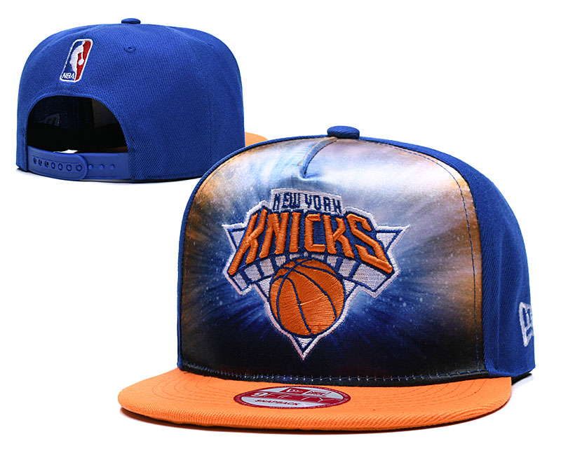 Knicks Galaxy Team Logo Blue Adjustable Hat TX