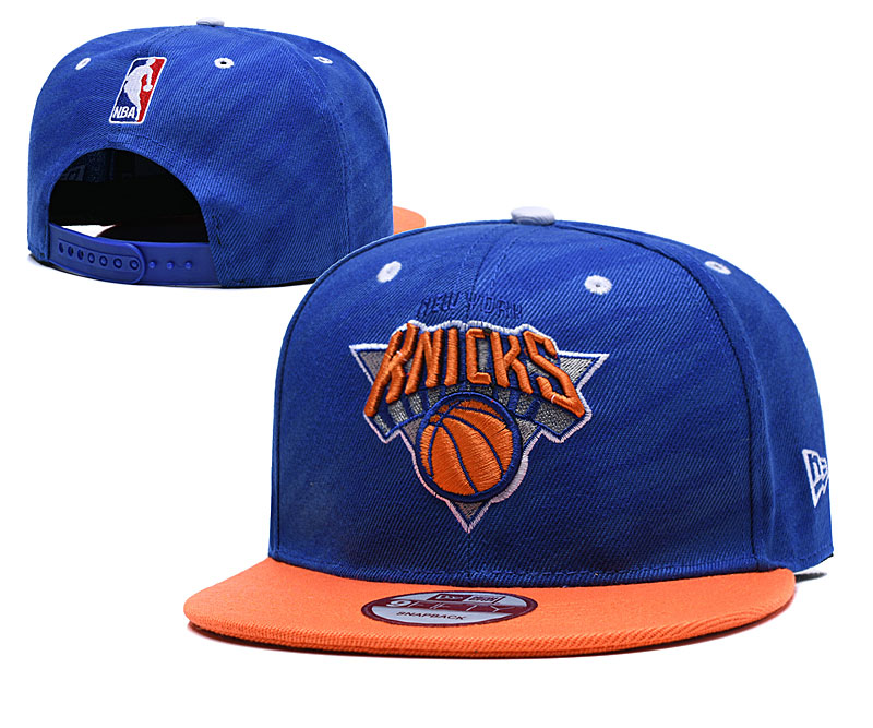 Knicks Team Logo Blue Adjustable Hat TX
