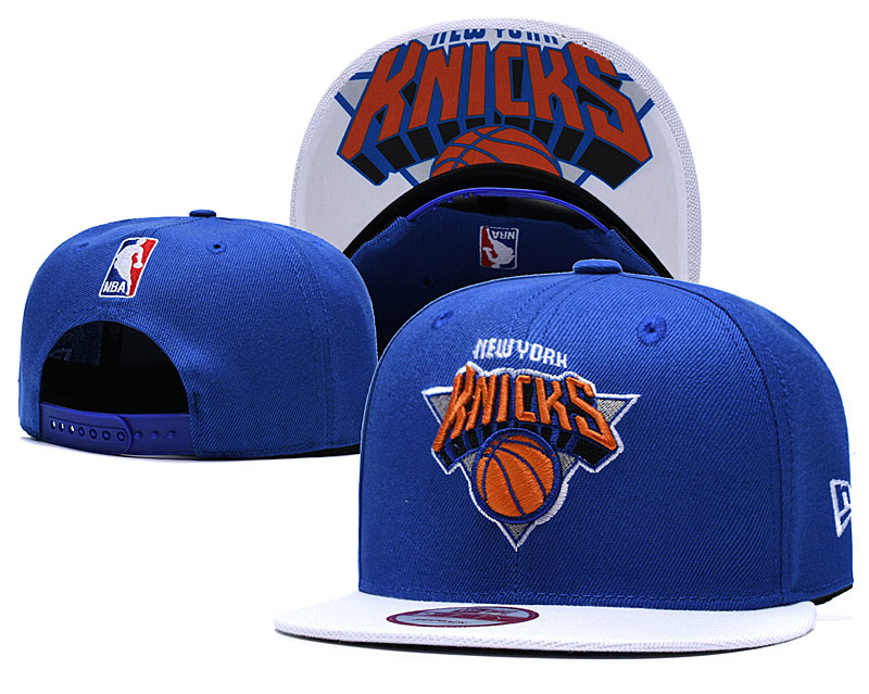 Knicks Team Logo Blue White Adjustable Hat TX