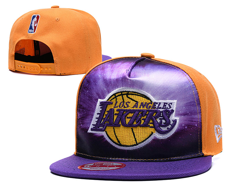 Lakers Galaxy Team Logo Purple Adjustable Hat TX