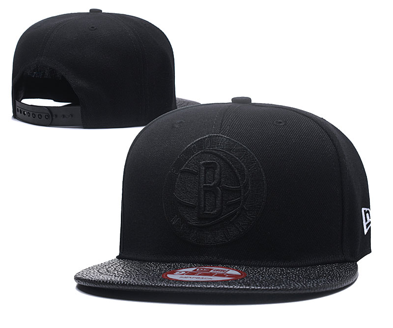 Nets Fresh Logo All Black Adjustable Hat TX