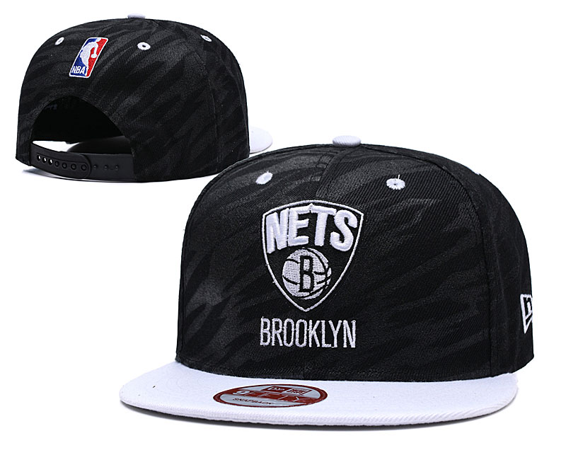 Nets Fresh Logo Black White Adjustable Hat TX