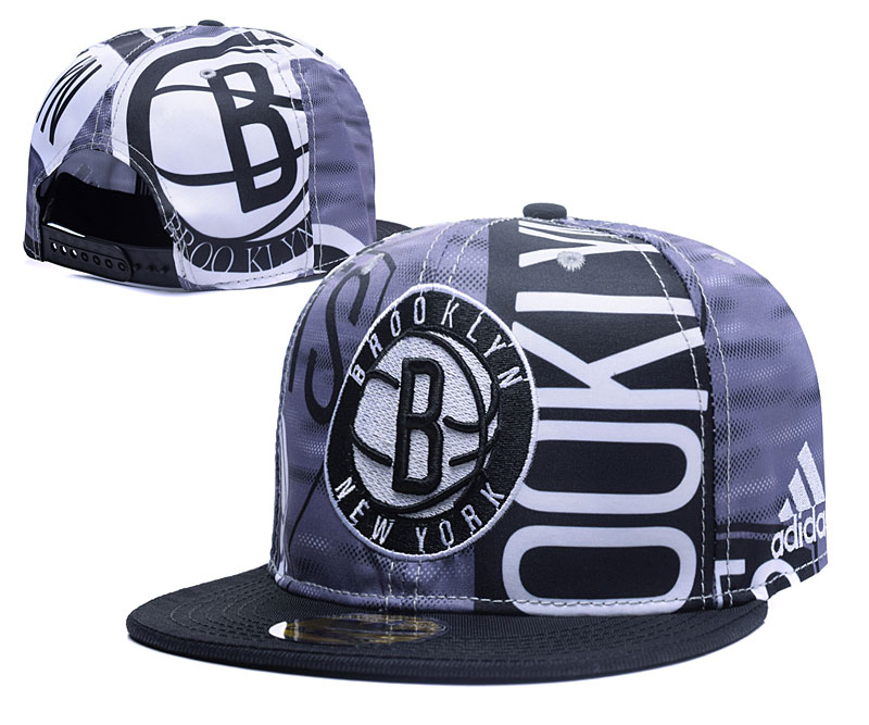 Nets Team Logo Gray Adjustable Hat TX