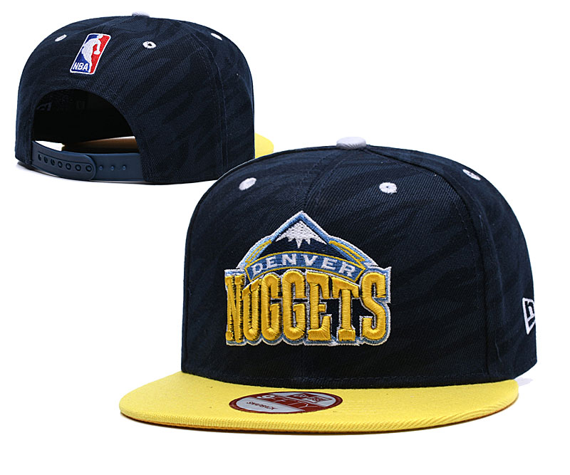 Nuggets Team Logo Black Yellow Adjustable Hat TX