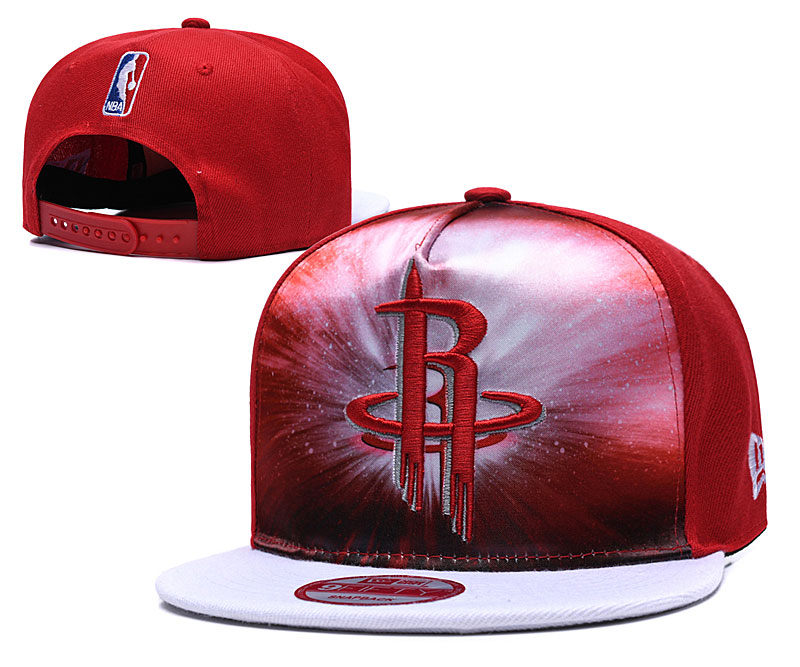 Rockets Galaxy Team Logo Red Adjustable Hat TX