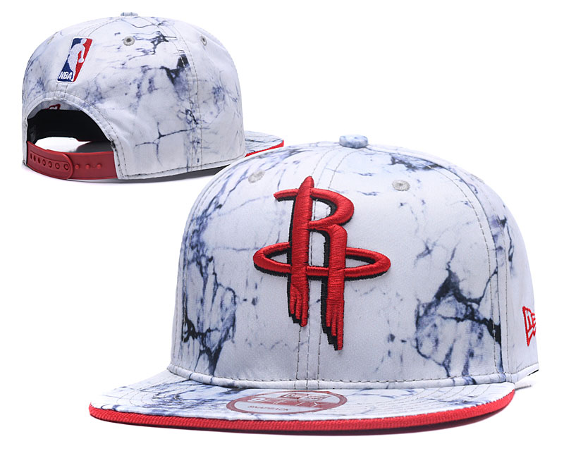 Rockets Team Logo Marble Pattern Adjustable Hat TX