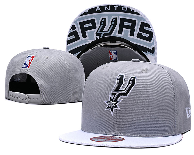 Spurs Fresh Logo Gray Adjustable Hat TX