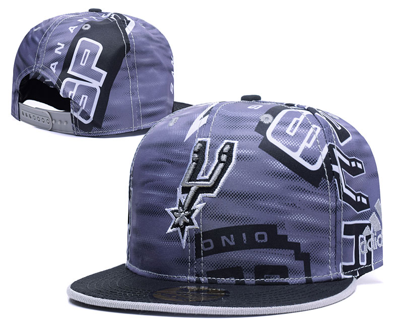 Spurs Fresh Logo Gray Fashion Adjustable Hat TX
