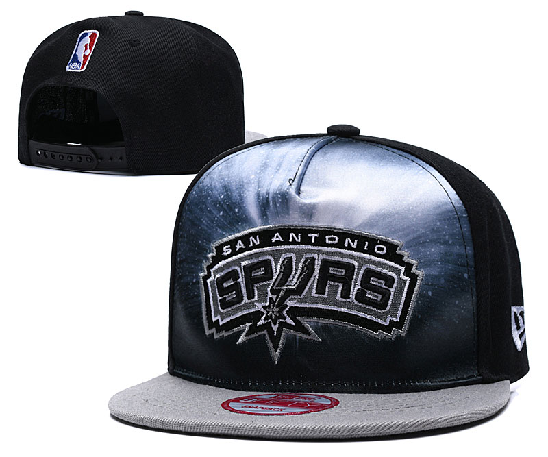 Spurs Galaxy Team Logo Black Adjustable Hat TX