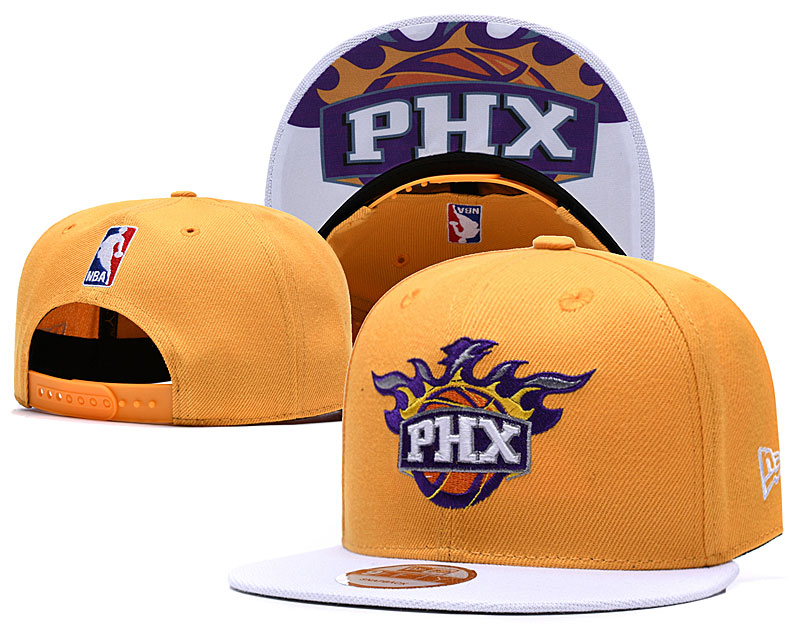 Suns Team Logo Yellow White Adjustable Hat TX
