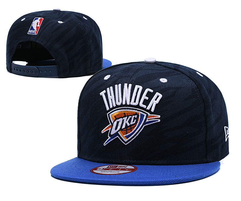 Thunder Team Logo Black Blue Adjustable Hat TX
