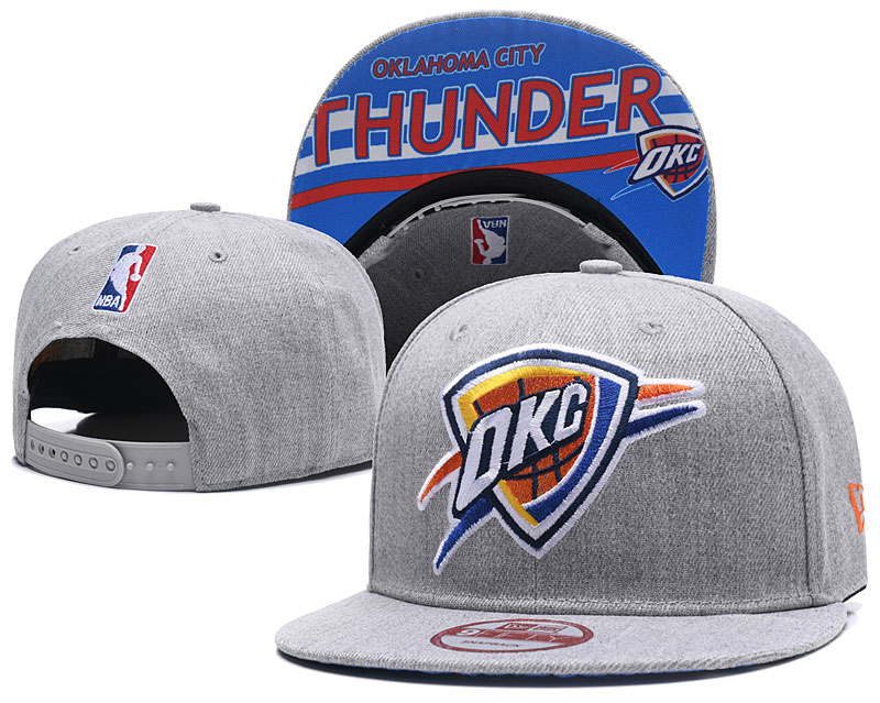 Thunder Team Logo Gray Adjustable Hat TX