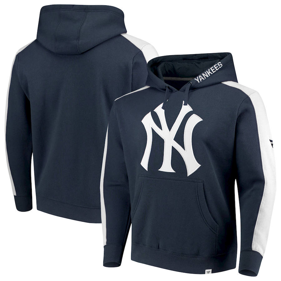 New York Yankees Fanatics Branded Iconic Fleece Pullover Hoodie Navy & White