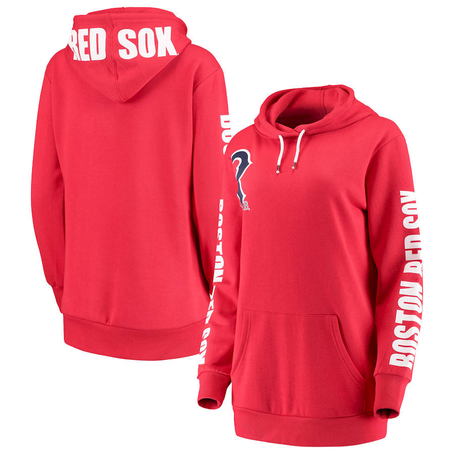 Boston Red Sox G III 4Her by Carl Banks Women's 12th Inning Pullover Hoodie Red - Click Image to Close