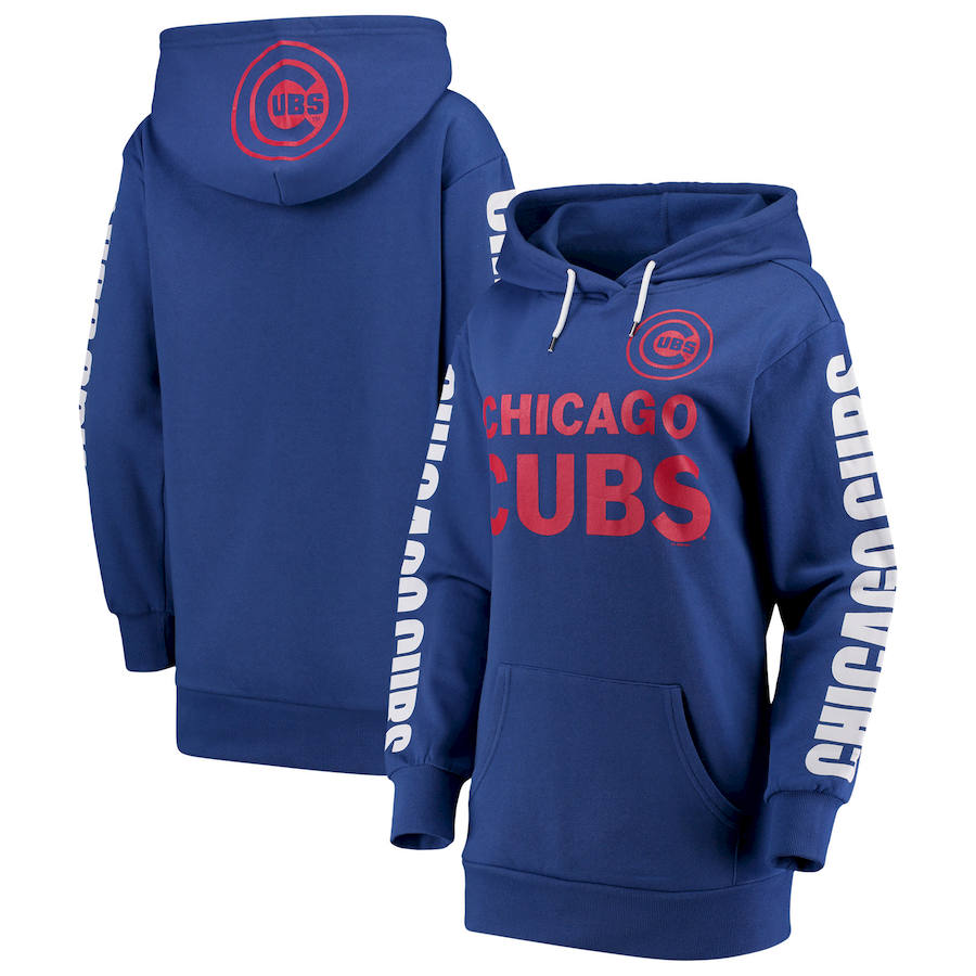 Chicago Cubs G III 4Her by Carl Banks Women's Extra Innings Pullover Hoodie Royal