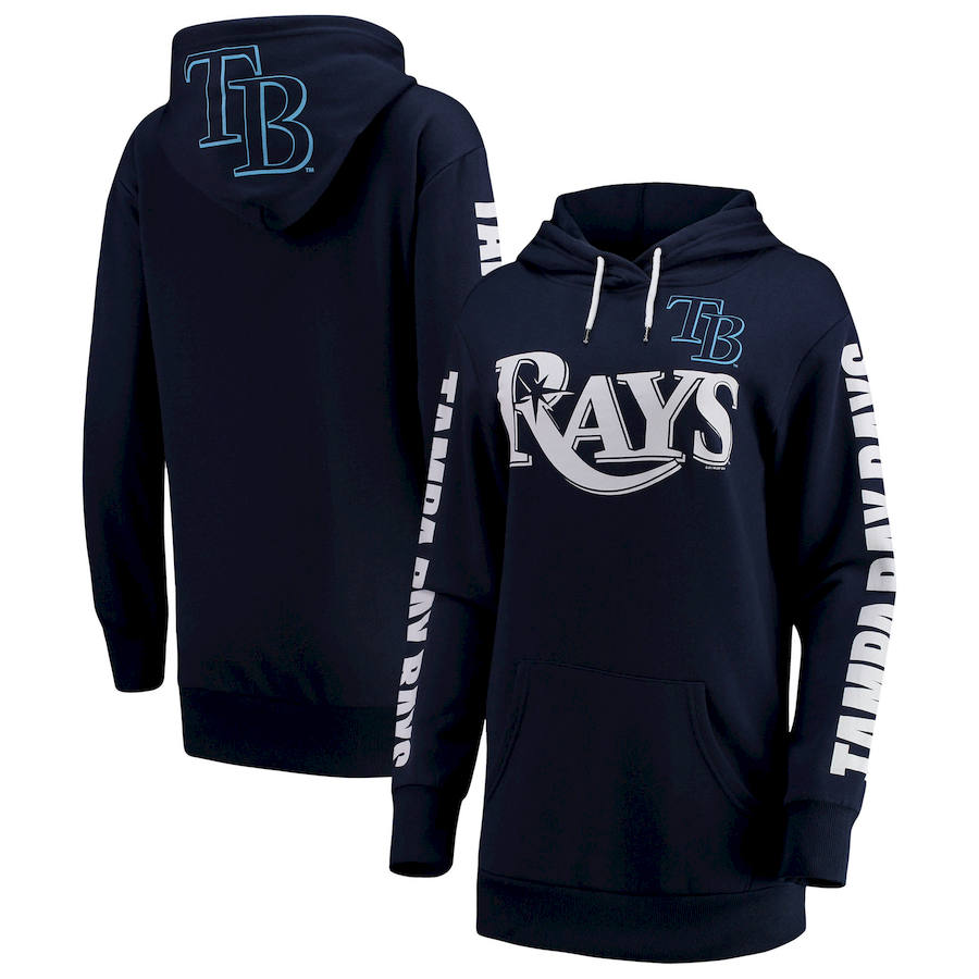 Tampa Bay Rays G III 4Her by Carl Banks Women's Extra Innings Pullover Hoodie Navy